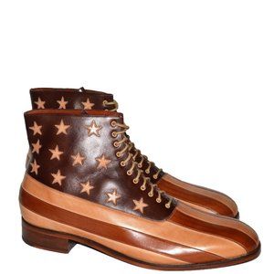 Florsheim Duckie Brown Flag Leather Boots SZ US 9 EU 42 NWOB